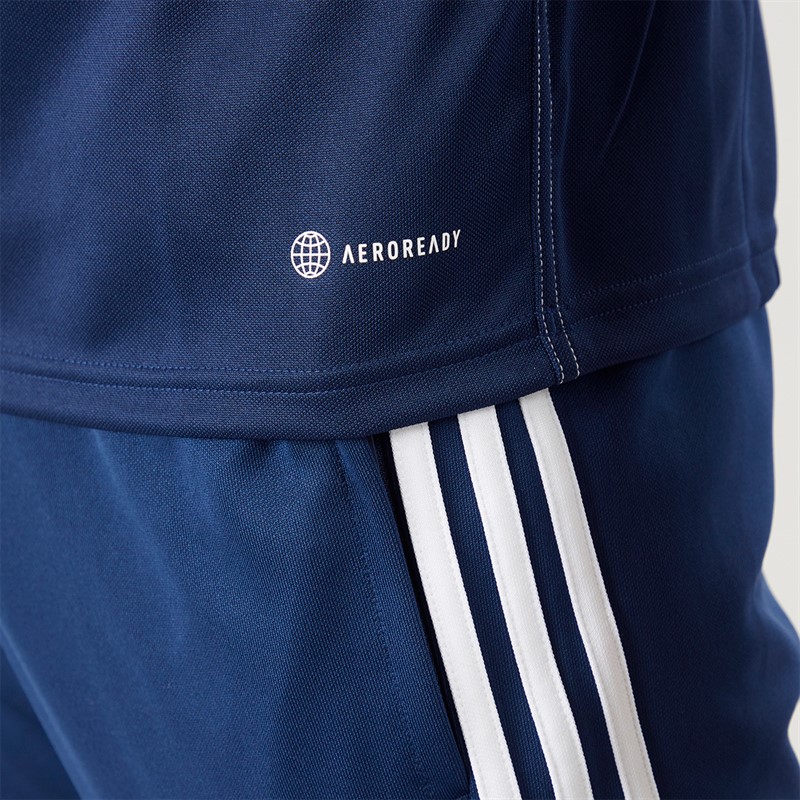 adidas Herren Tiro 23 Club 1/4 Zip Trainings Oberteil Marine/Weiß