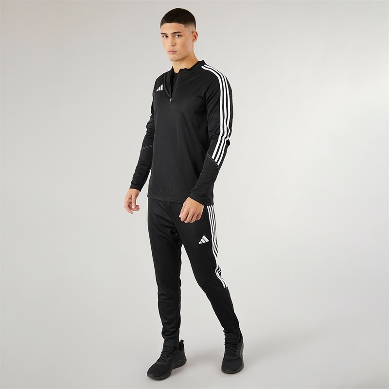 adidas Herren Tiro 23 Club Slim Trainingshose Schwarz/Weiß