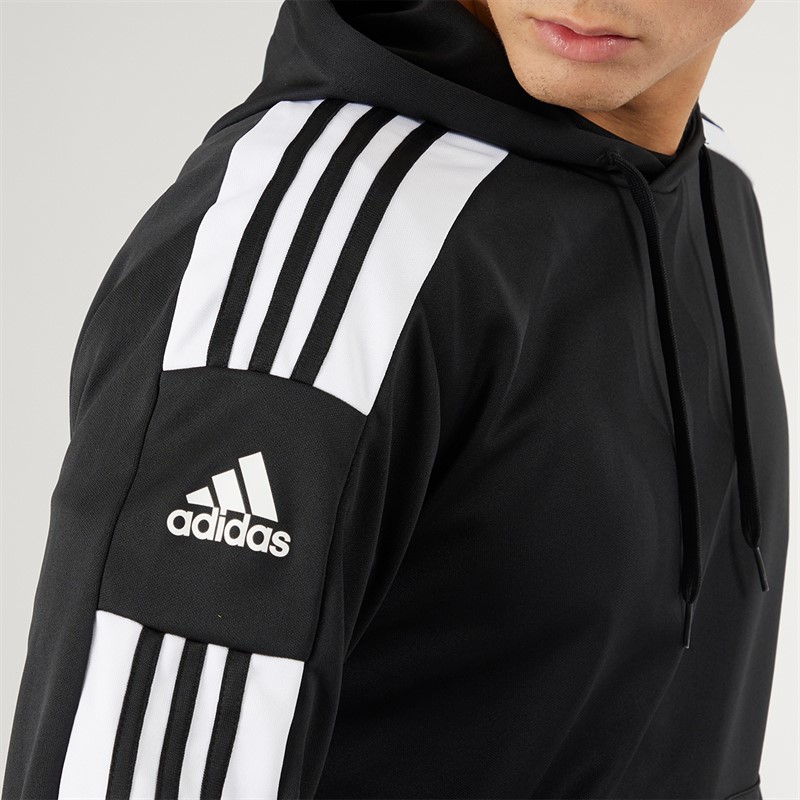 adidas Herren Squadra 21 Pullover Trainings Hoodie Schwarz/Weiß