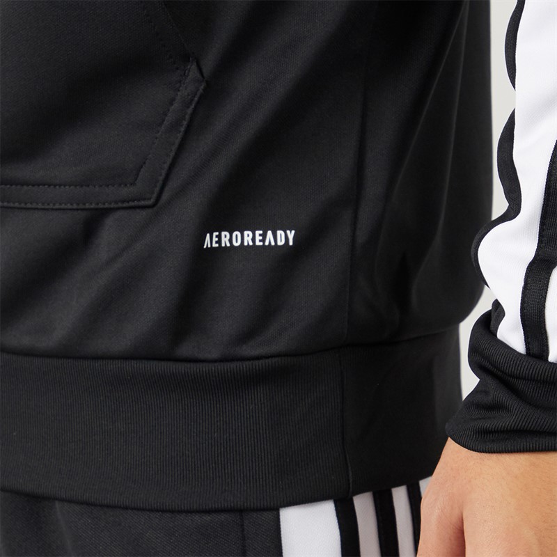 adidas Herren Squadra 21 Pullover Trainings Hoodie Schwarz/Weiß