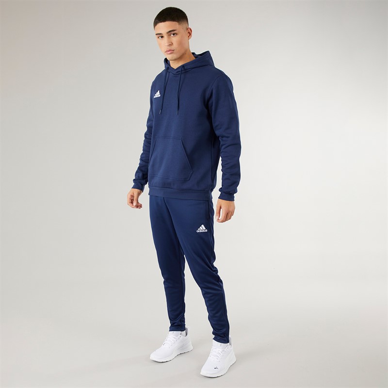 adidas Herren Entrada 22 Pullover Sweat Hoodie Navy/Weiß
