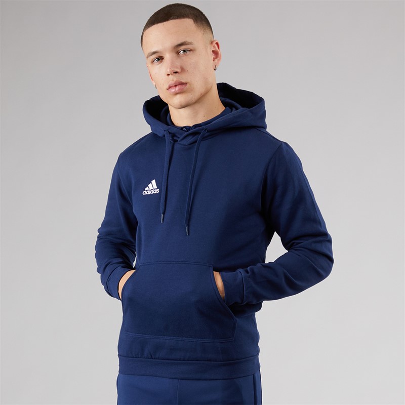 adidas Herre Entrada 22 Pullover Sweat Hættetrøje Navy/Hvid
