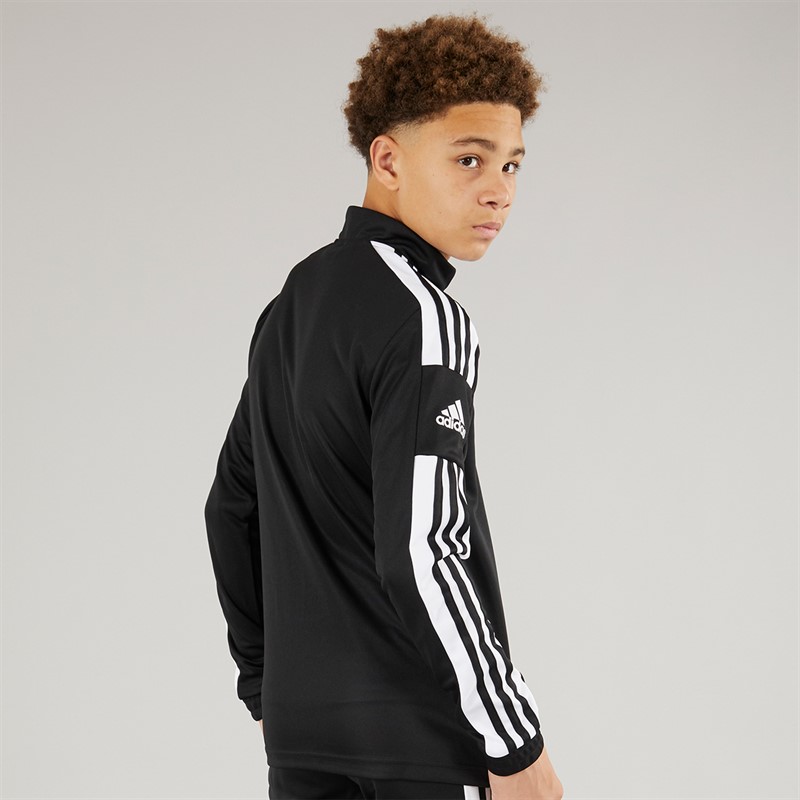 adidas Junior Squadra 21 Langarm Trainingsshirt Schwarz/Weiss