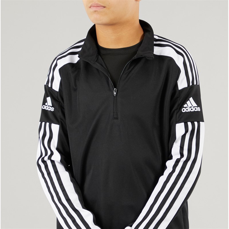 adidas Junior Squadra 21 Langarm Trainingsshirt Schwarz/Weiss