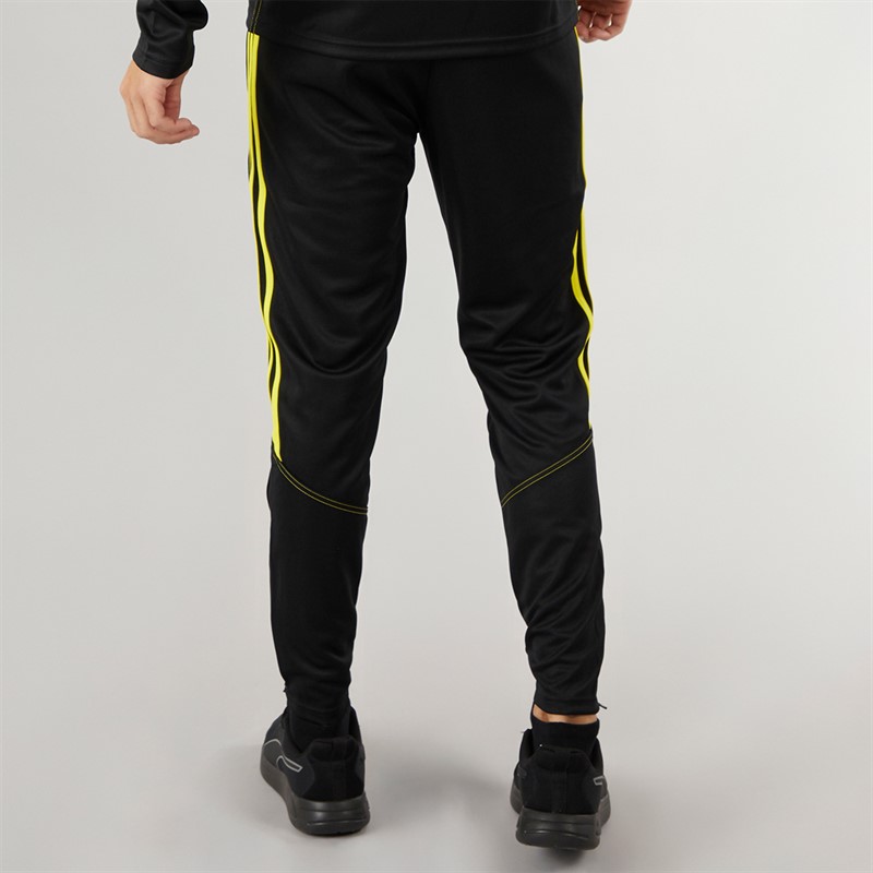 adidas Herren Tiro 23 Club Slim Trainingshose Schwarz/Hellgelb