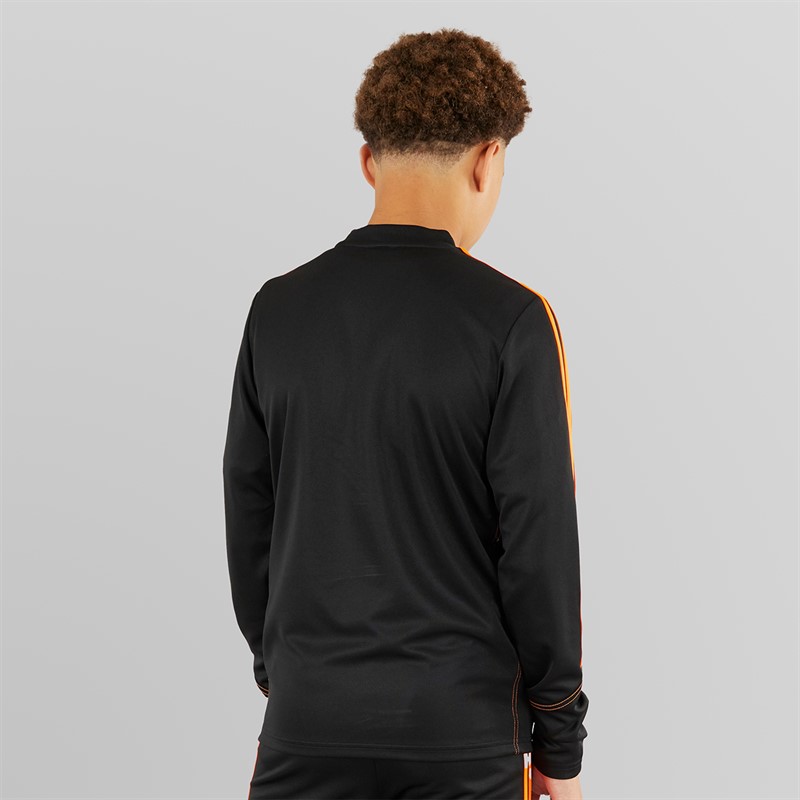 adidas Junior Tiro 23 Club Langarm Trainings Oberteil Schwarz/Signal Orange