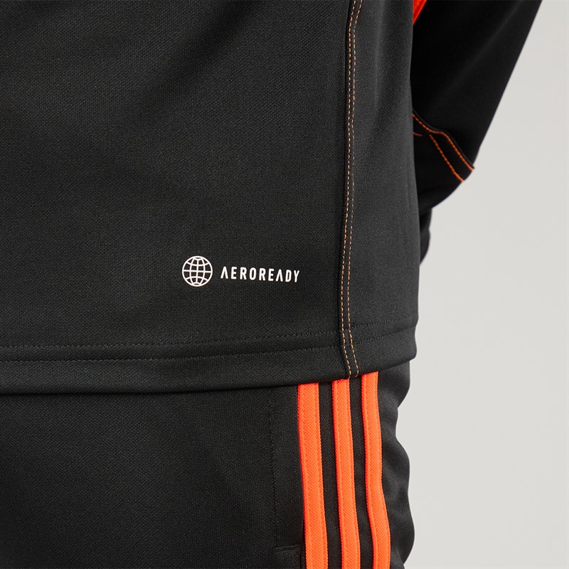 adidas Junior Tiro 23 Club Langarm Trainings Oberteil Schwarz/Signal Orange
