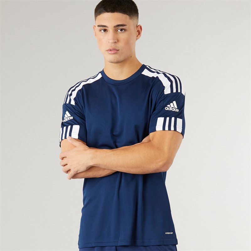 adidas Herren Squadra 21 Training T Shirt Team Navy Blue/White