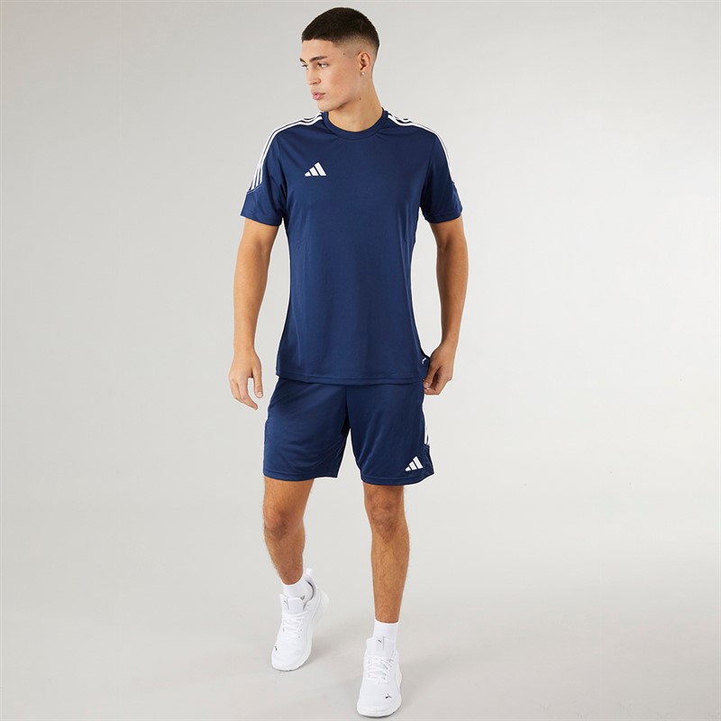 adidas Herren Tiro 23 Club Trainingsshorts Team Navy Blau 2/Weiß