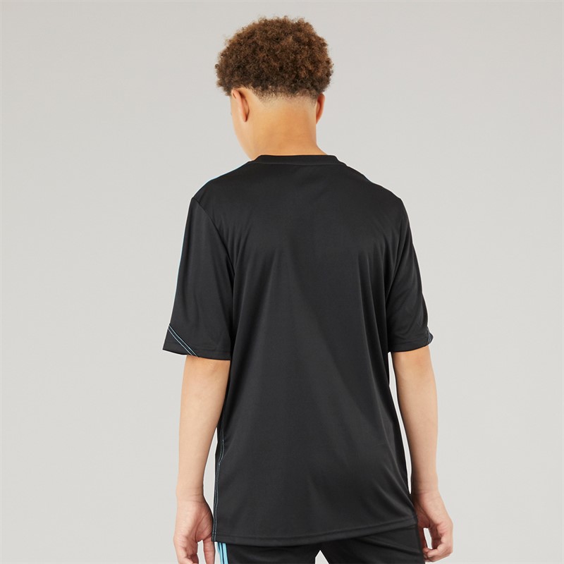 adidas Junior Tiro 23 Club Trainings T Shirt Schwarz / Preloved Blau