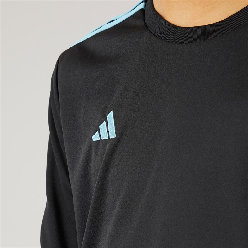 adidas Junior Tiro 23 Club Trainings T Shirt Schwarz / Preloved Blau