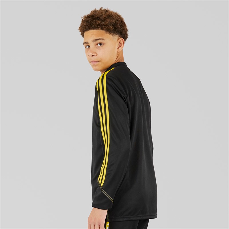 adidas Junior Tiro 23 Club Langarm Trainings Oberteil Schwarz/Hellgelb