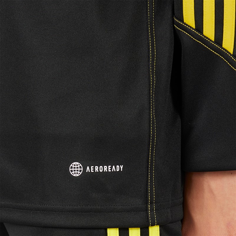 adidas Junior Tiro 23 Club Langarm Trainings Oberteil Schwarz/Hellgelb