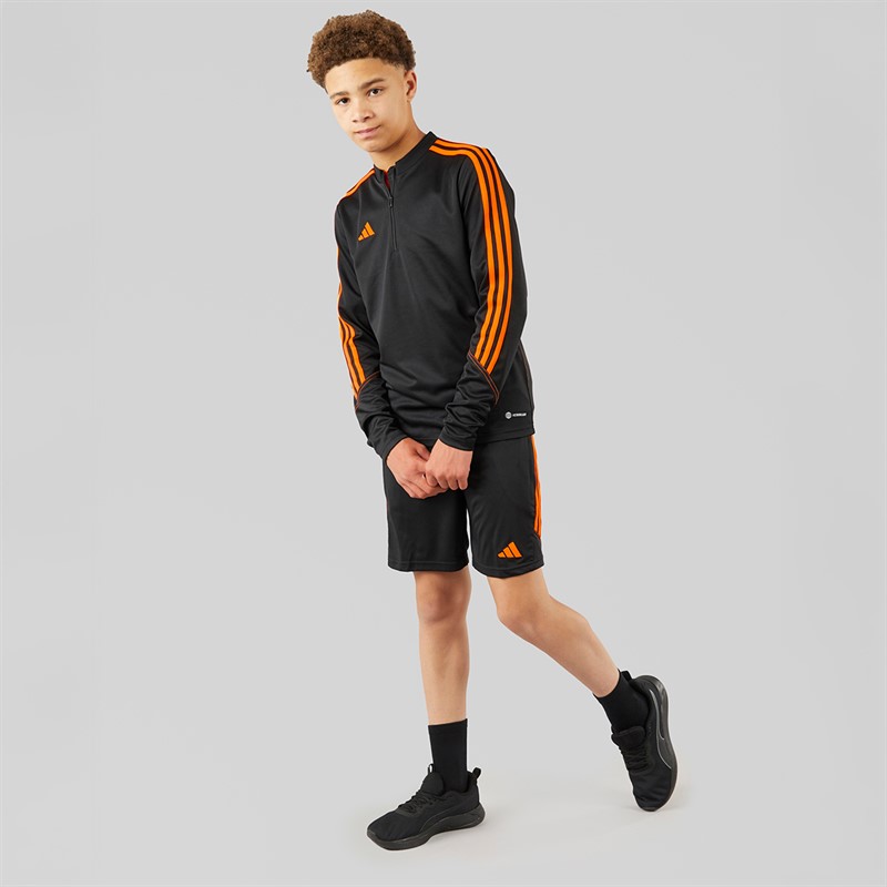 adidas Junior Tiro 23 Club Trainingsshorts Schwarz/Signal Orange