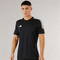 adidas Heren Tiro 23 Korte Mouw Club Trainingsshirt Zwart/Wit