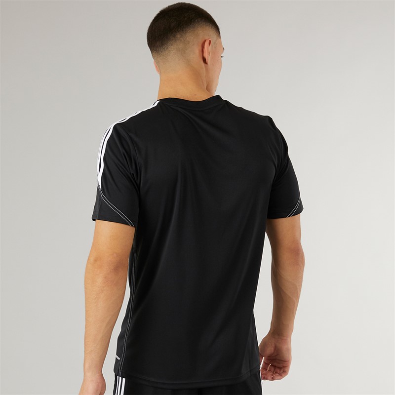adidas Herren Tiro 23 Kurzarm Club Trainingshemd Schwarz/Weiß