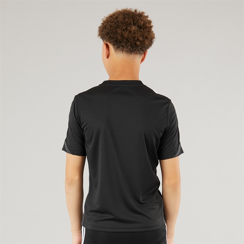 adidas Junior Tiro 23 Club Trainings T Shirt Schwarz/Weiss