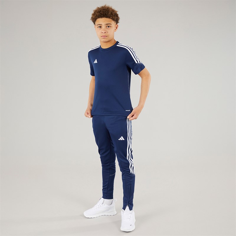 adidas Junior Tiro 23 Club Trainingshose Team Blau Weiß