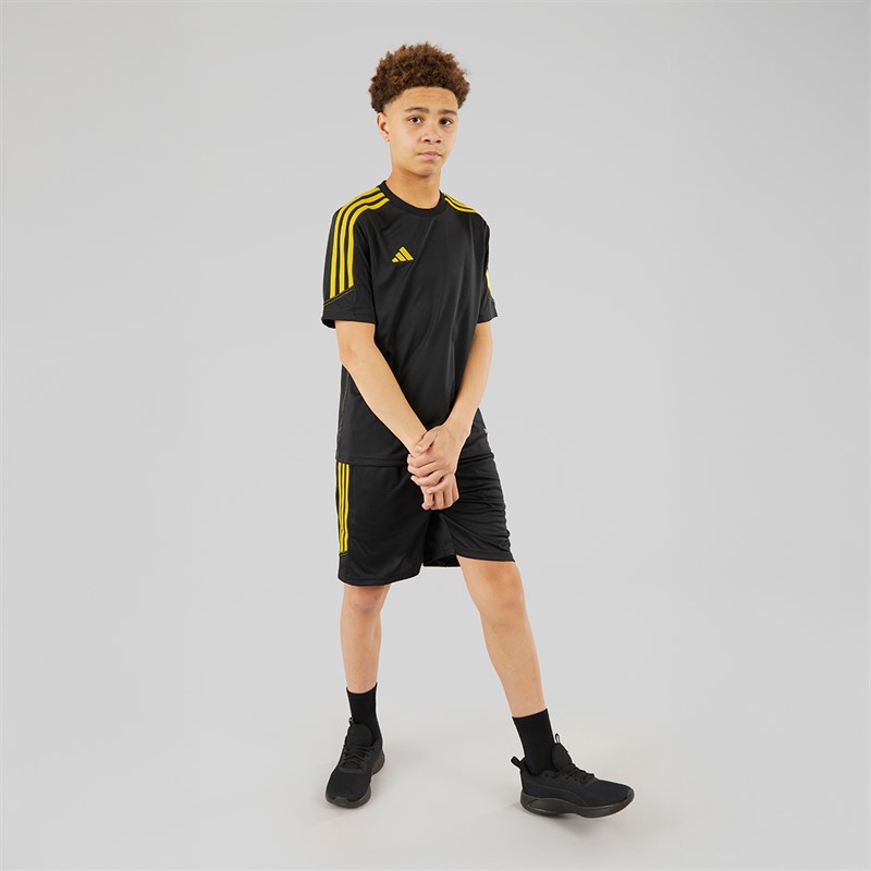 adidas Junior Tiro 23 Club Trainingsshorts Schwarz/Helles Gelb