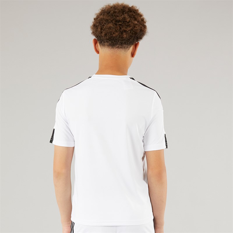 adidas Junior Squadra 21 Trainings T Shirt Weiß/Schwarz
