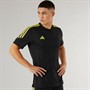 adidas Herren Tiro 23 Club Slim Trainings T Shirt Schwarz/Hellgelb