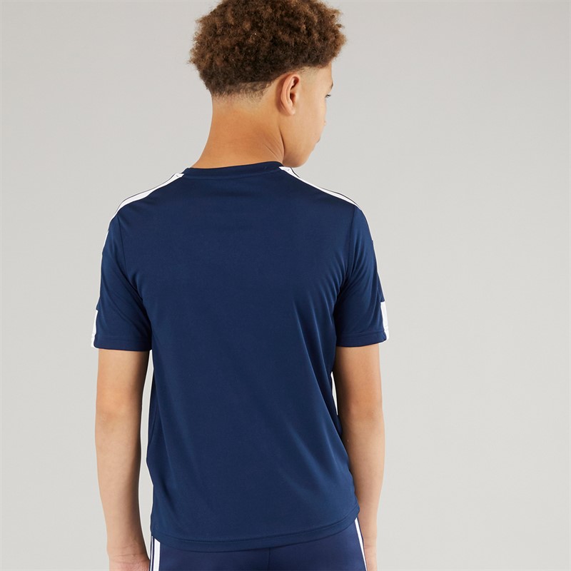 adidas Junior Squadra 21 Trainings T Shirt Team Navy Blau/Weiß