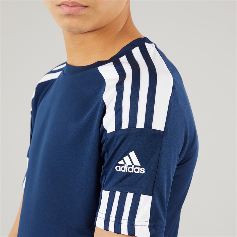 adidas Junior Squadra 21 Trainings T Shirt Team Navy Blau/Weiß