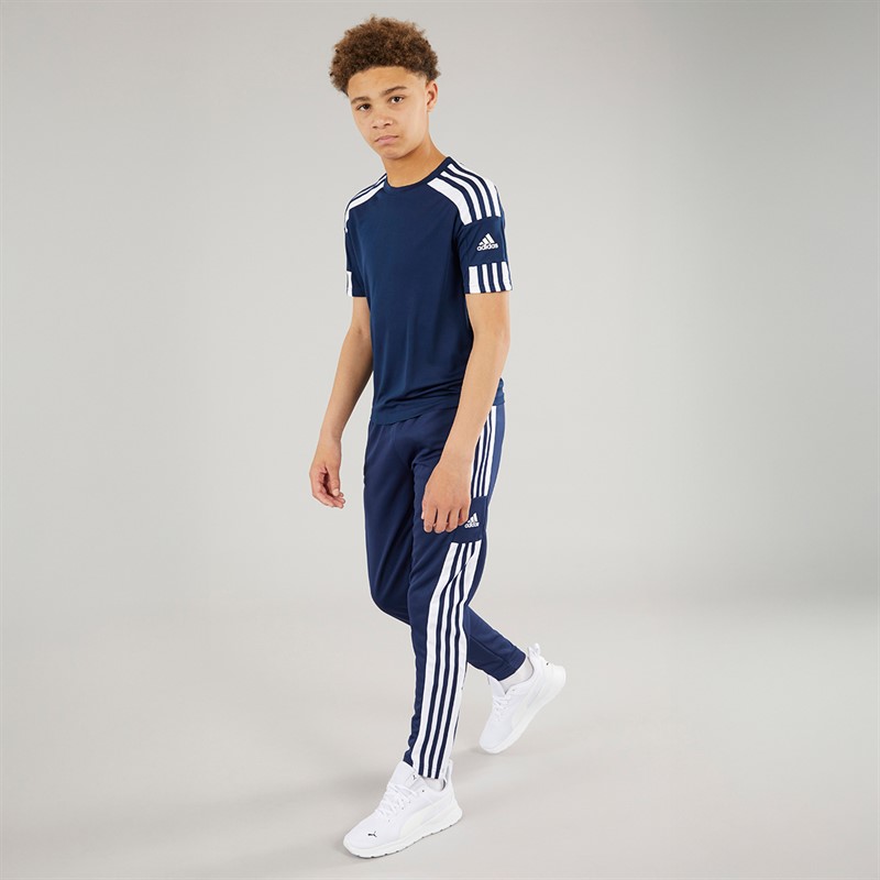 adidas Junior Squadra 21 Trainings T Shirt Team Navy Blau/Weiß