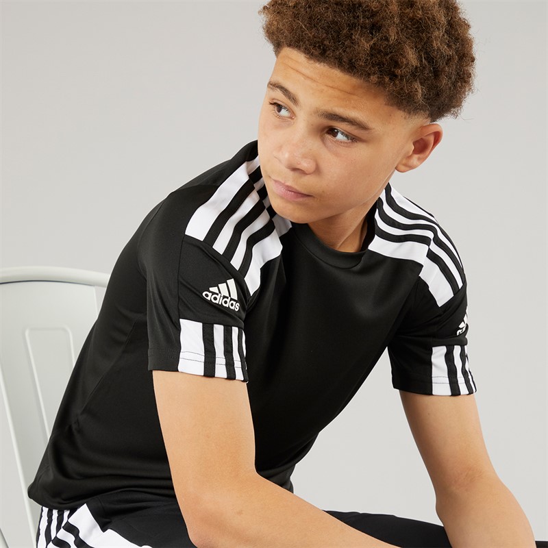 adidas Junior Squadra 21 Trainings T Shirt Schwarz/Weiss
