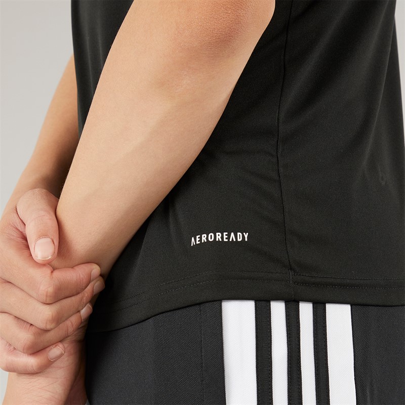 adidas Junior Squadra 21 Trainings T Shirt Schwarz/Weiss