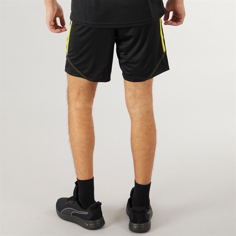 adidas Herren Tiro 23 Club Trainingsshorts Schwarz/Hellgelb