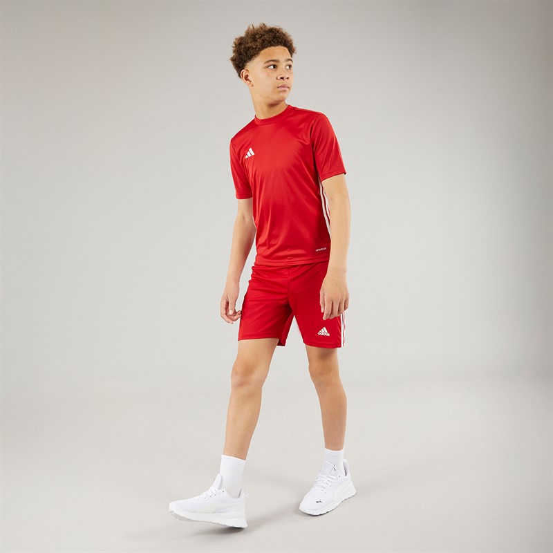 adidas Junioren Tabela 23 Trainings T Shirt Team Power Rot 2/Weiss