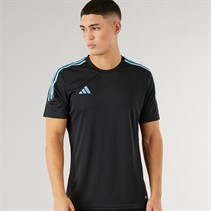 adidas Heren Tiro 23 Club Slim Trainings T-shirt Zwart/Preloved Blauw