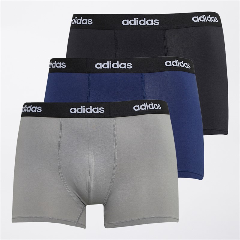 adidas Herren Micro Flex Baumwolle Drei Pack Slips Schwarz/Grau/Navy