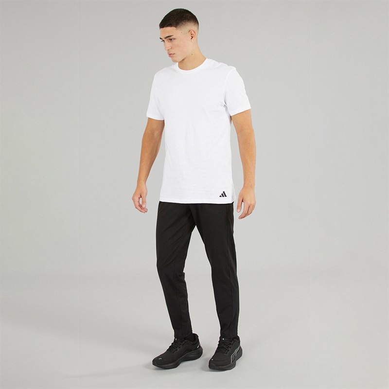 adidas Herren Komfort Flex Baumwolle Drei Pack Rundhals T Shirts Weiß