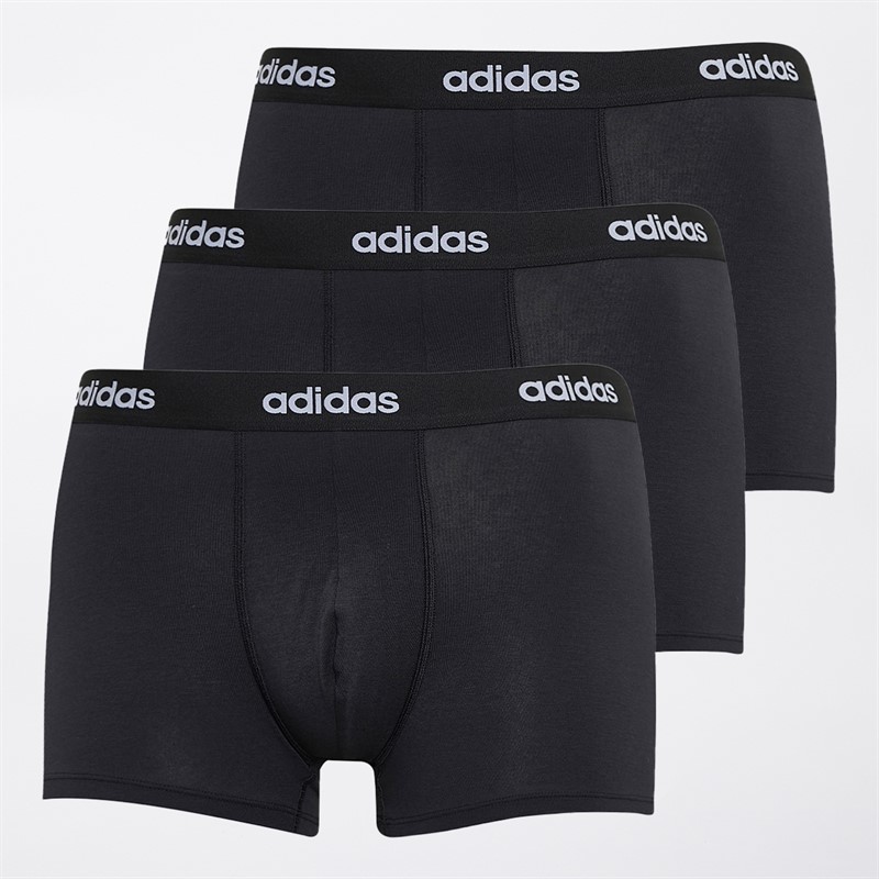 adidas Herren Micro Flex Baumwolle Drei Pack Slips Schwarz