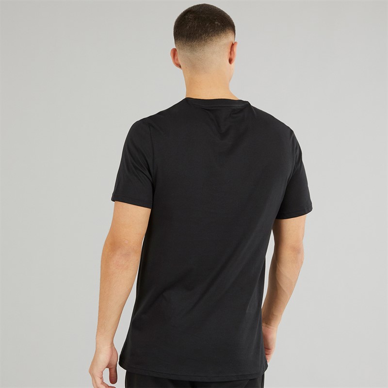 adidas Herren Komfort Flex Baumwolle Drei Pack Rundhals T Shirts Schwarz