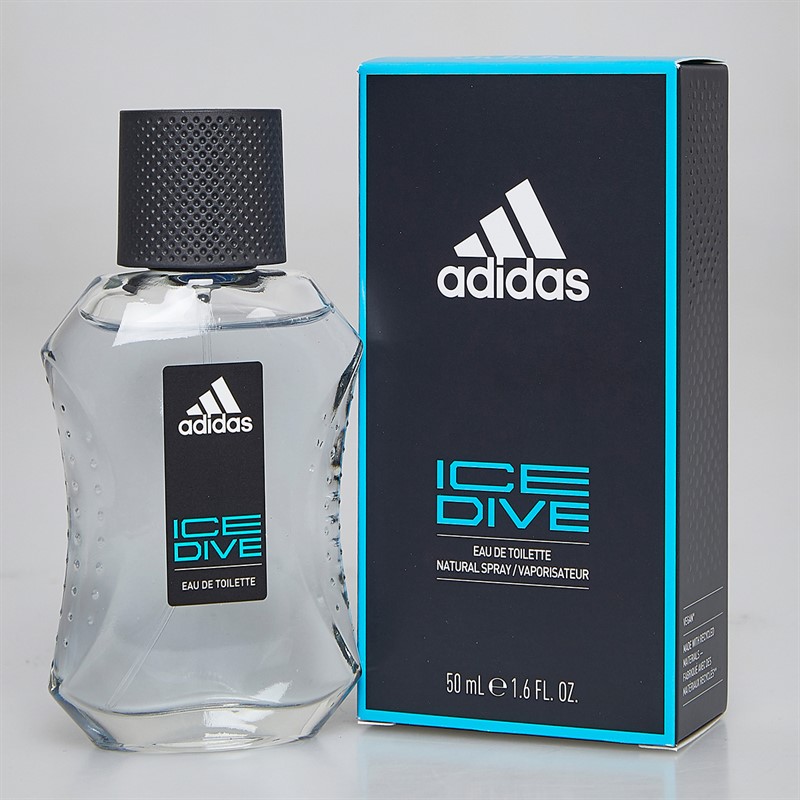 adidas Mens Ice Dive Set Four Piece 100ml EDT 50ml EDT 150ml Deo Spray And 250ml Shower Gel Multi