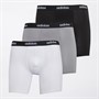 adidas Herren Baumwolle Stretch Drei Pack Boxer Slips Schwarz/Weiß/Grau