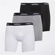 adidas Herren Baumwolle Stretch Drei Pack Boxer Slips Schwarz/Weiß/Grau