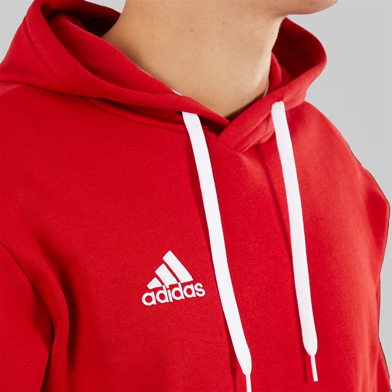 adidas Mens Entrada 22 Pullover Sweat Hoodie Team Power Red