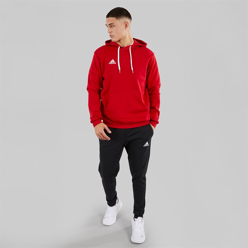 adidas Mens Entrada 22 Pullover Sweat Hoodie Team Power Red