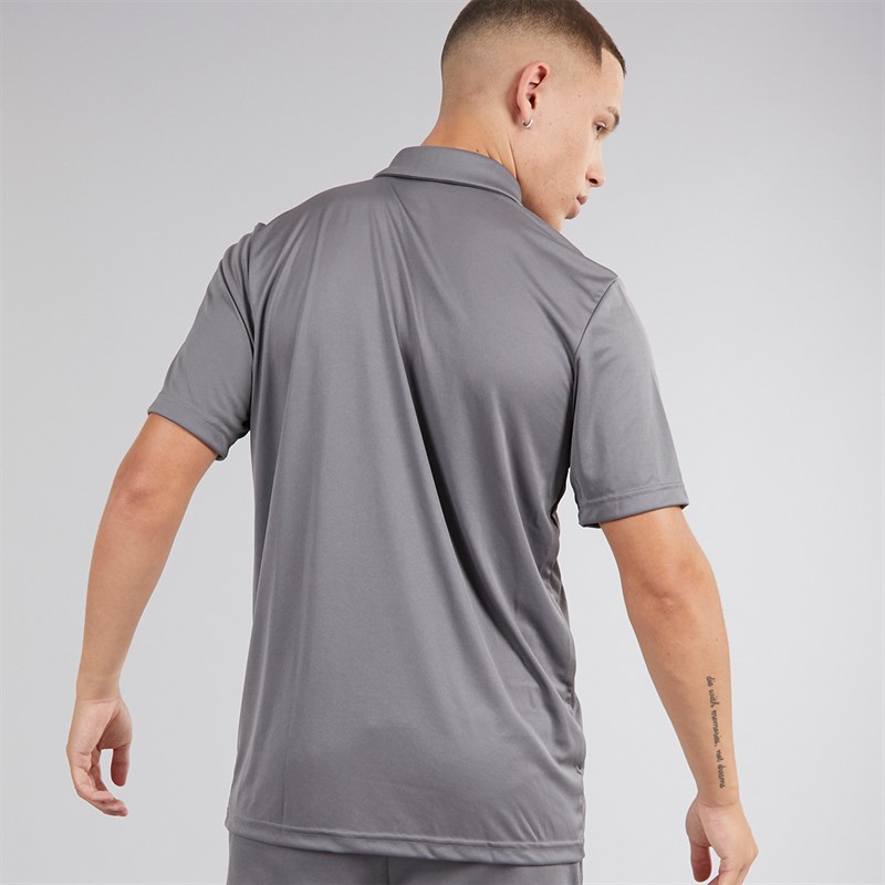adidas Mens Entrada 22 Short Sleeve Polo Shirt Team Grey Four