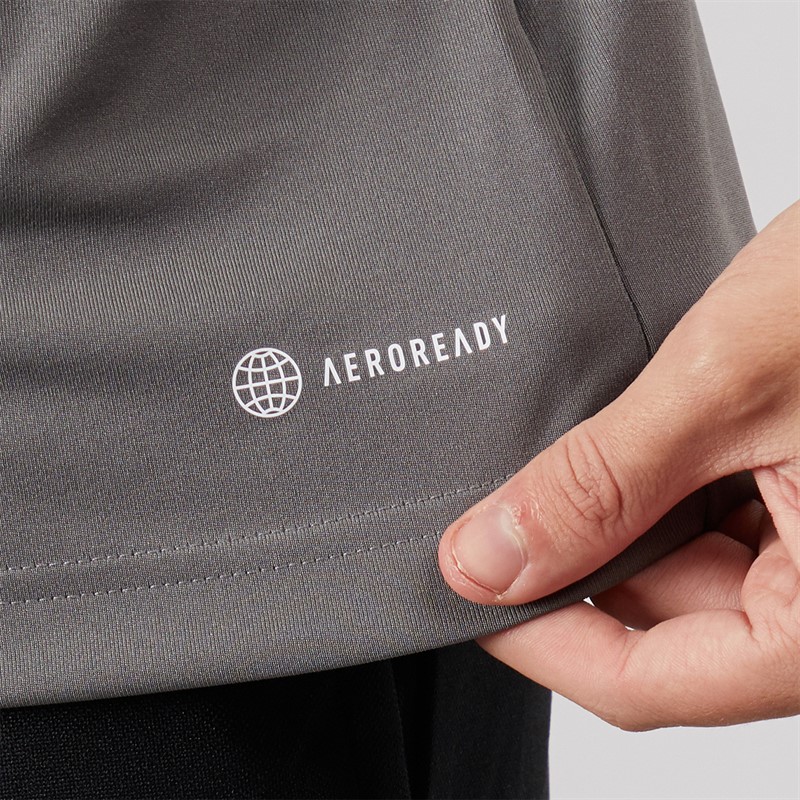 adidas Mens Entrada 22 Short Sleeve Polo Shirt Team Grey Four