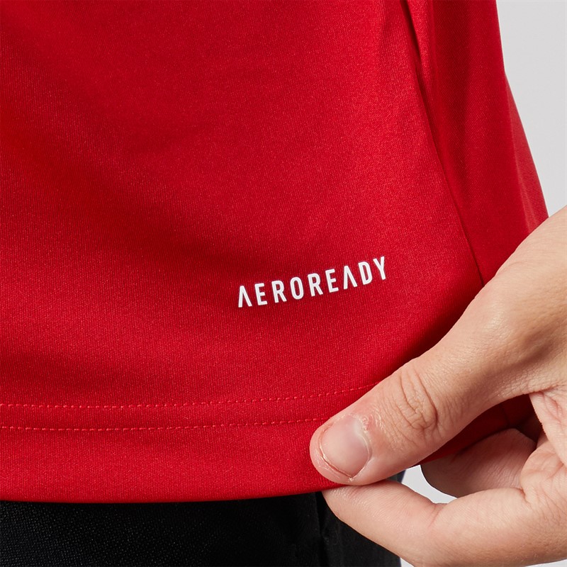 adidas Mens Entrada 22 Short Sleeve Polo Shirt Team Power Red