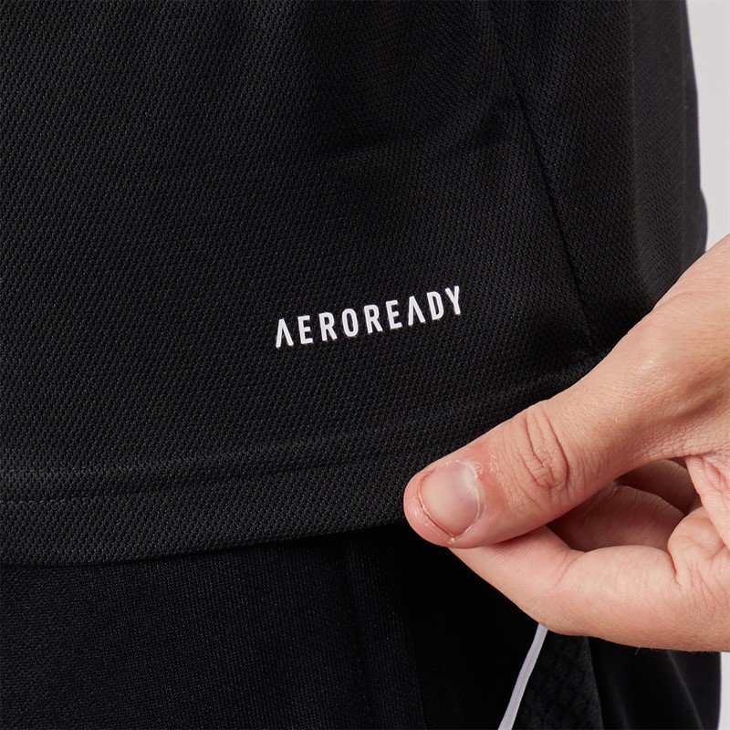 adidas Mens Tiro 23 League Short Sleeve Polo Shirt Black