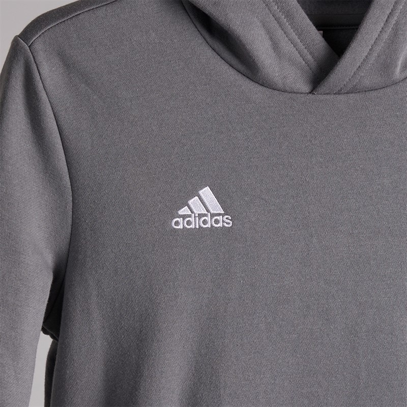 adidas Kids Entrada 22 Pullover Hoodie Team Grey Four