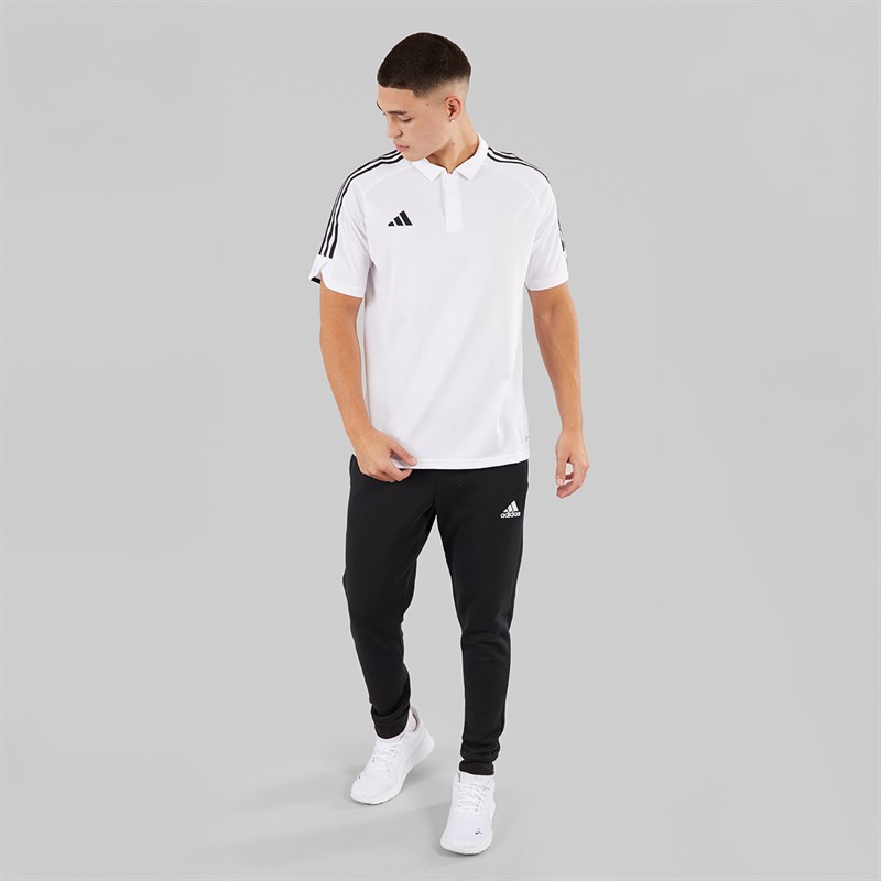 adidas Mens Tiro 23 League Short Sleeve Polo Shirt White