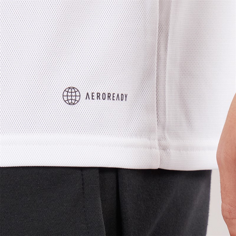 adidas Mens Tiro 23 League Short Sleeve Polo Shirt White