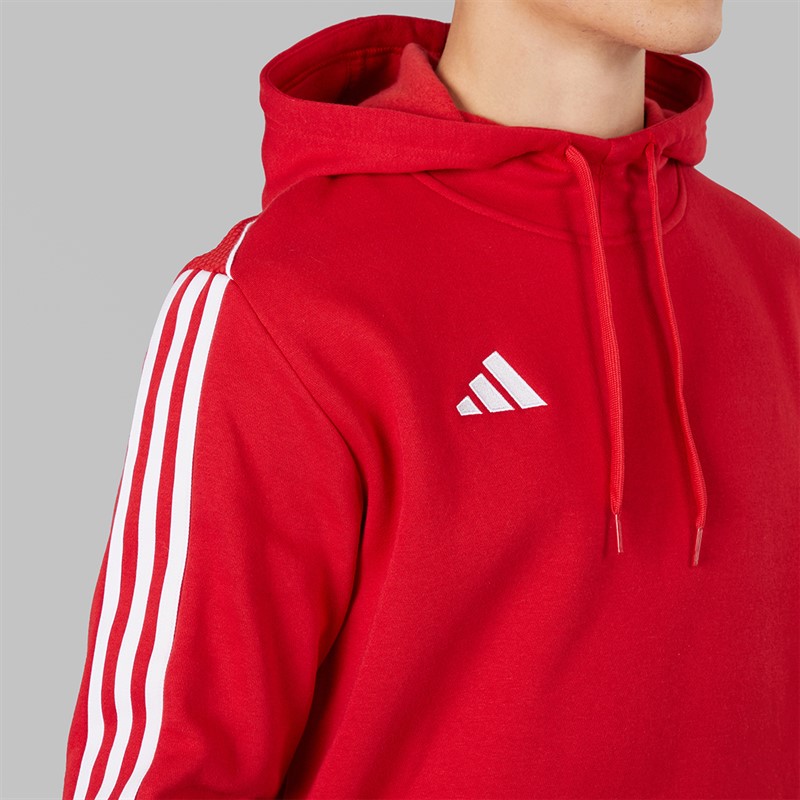 adidas Mens Tiro 23 League Pullover Sweat Hoodie Team Power Red